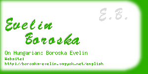 evelin boroska business card